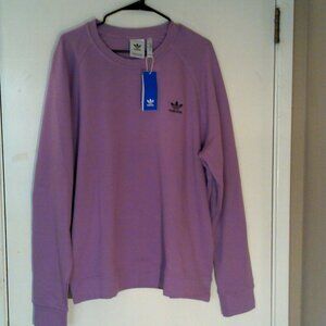 NEW ADIDAS ORIGINALS "Essential Logo PO Sweatshirt" MEN'S PURPLE PULLOVER XL